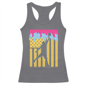 Basketball Ice Cream Drip American Flag Youth Players Racerback Tank Top TS11 Charcoal Print Your Wear
