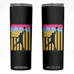 Basketball Ice Cream Drip American Flag Youth Players Skinny Tumbler TS11 Black Print Your Wear