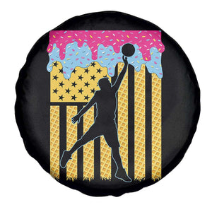 Basketball Ice Cream Drip American Flag Youth Players Spare Tire Cover TS11 Print Your Wear