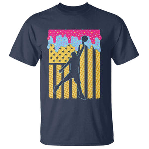 Basketball Ice Cream Drip American Flag Youth Players T Shirt TS11 Navy Print Your Wear