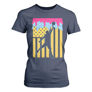 Basketball Ice Cream Drip American Flag Youth Players T Shirt For Women TS11 Navy Print Your Wear