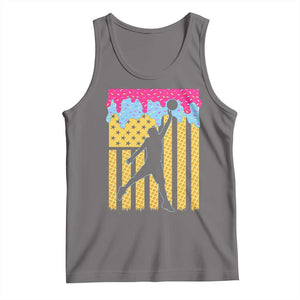 Basketball Ice Cream Drip American Flag Youth Players Tank Top TS11 Deep Heather Print Your Wear