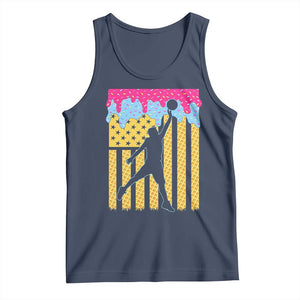 Basketball Ice Cream Drip American Flag Youth Players Tank Top TS11 Navy Print Your Wear