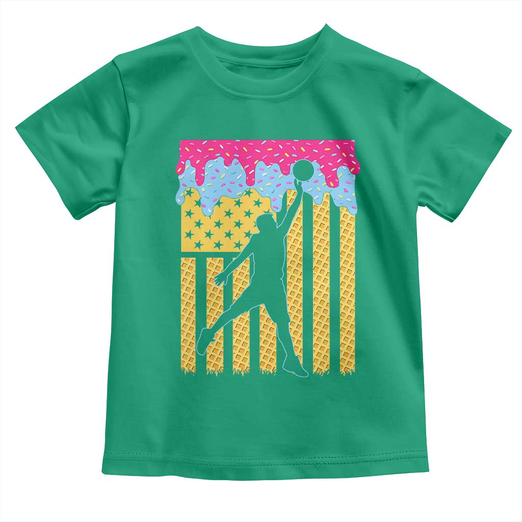 Basketball Ice Cream Drip American Flag Youth Players Toddler T Shirt TS11 Irish Green Print Your Wear