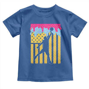 Basketball Ice Cream Drip American Flag Youth Players Toddler T Shirt TS11 Royal Blue Print Your Wear