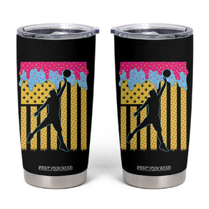 Basketball Ice Cream Drip American Flag Youth Players Tumbler Cup TS11 Black Print Your Wear