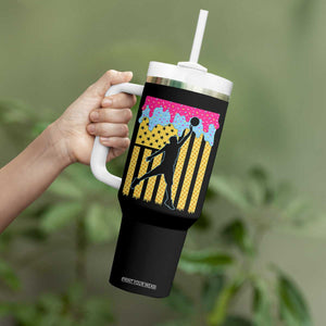Basketball Ice Cream Drip American Flag Youth Players Tumbler With Handle TS11 Print Your Wear