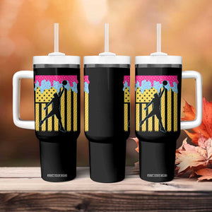 Basketball Ice Cream Drip American Flag Youth Players Tumbler With Handle TS11 Print Your Wear