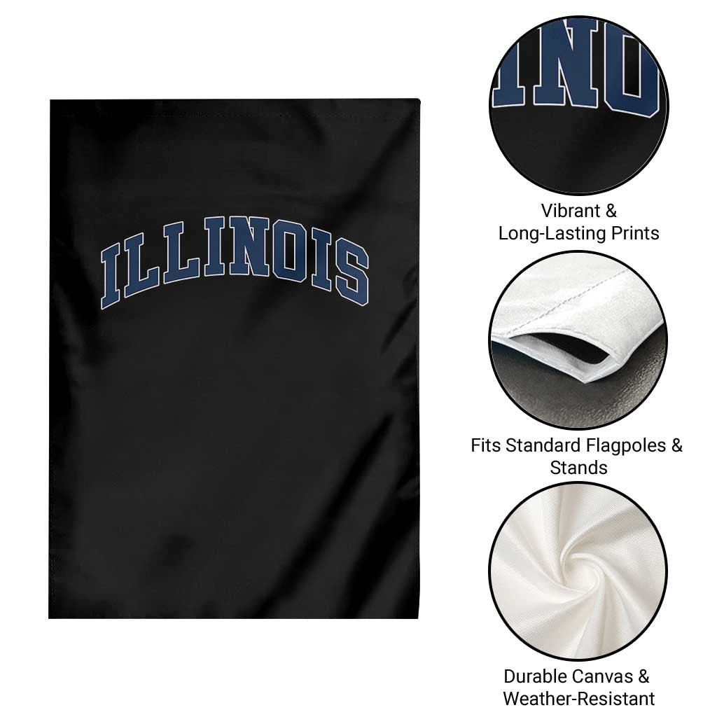 Illinois Sports Fan Vintage Bold Throwback IL State Garden Flag TS11 Print Your Wear