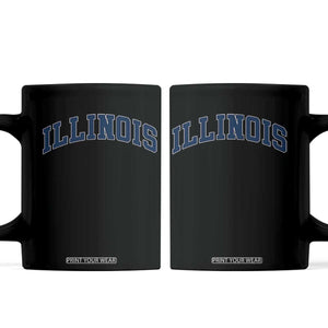 Illinois Sports Fan Vintage Bold Throwback IL State Coffee Mug TS11 Black Print Your Wear