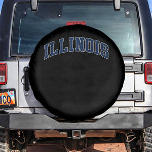 Illinois Sports Fan Vintage Bold Throwback IL State Spare Tire Cover TS11 No hole Black Print Your Wear