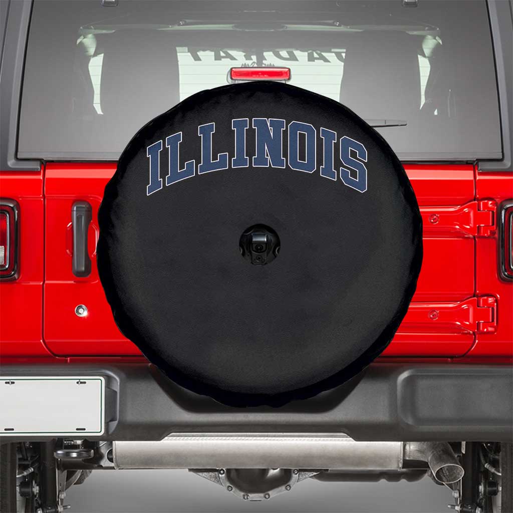 Illinois Sports Fan Vintage Bold Throwback IL State Spare Tire Cover TS11 Black Print Your Wear