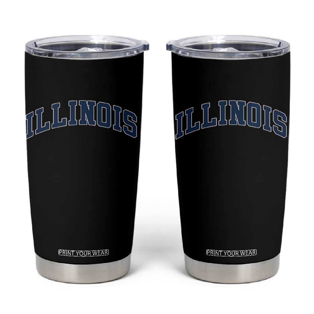 Illinois Sports Fan Vintage Bold Throwback IL State Tumbler Cup TS11 Black Print Your Wear