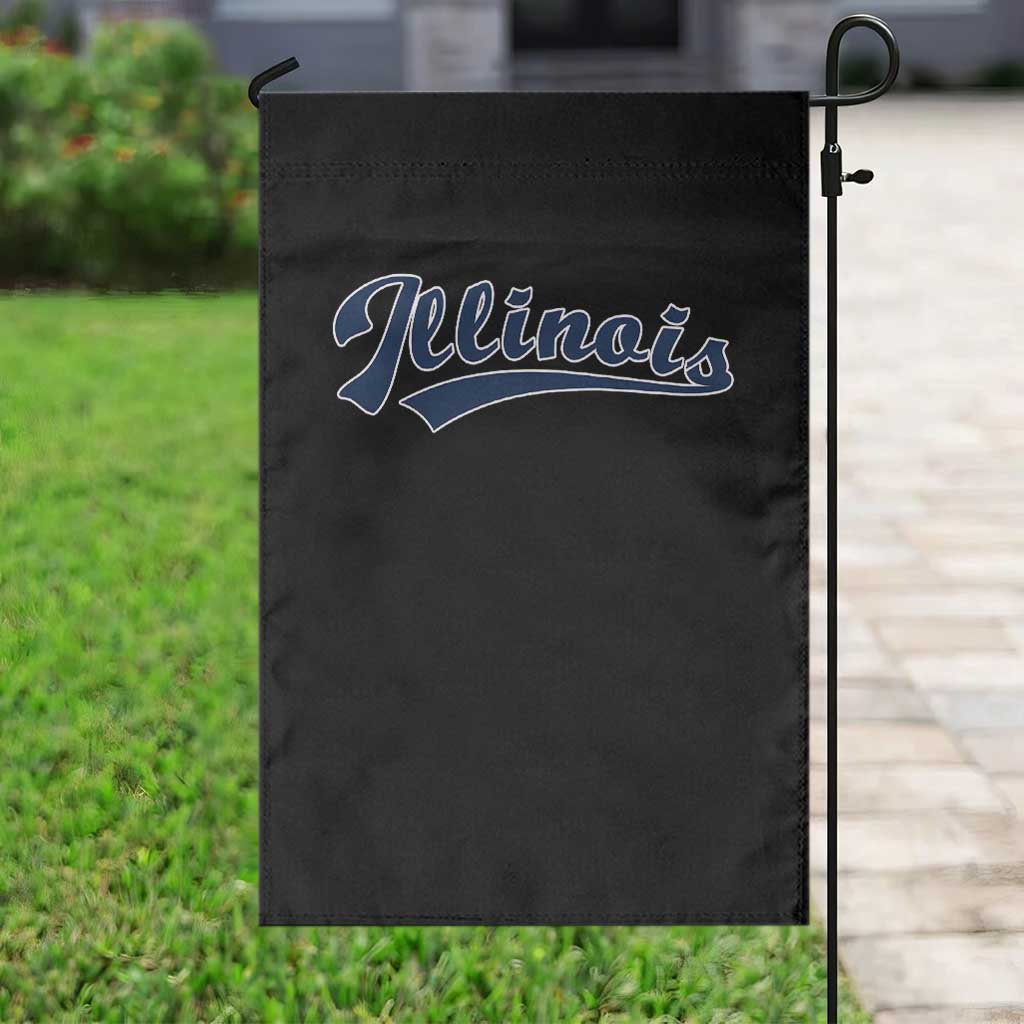 Illinois Varsity Script Classic Sports Jersey Style Garden Flag TS11 Print Your Wear