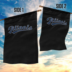 Illinois Varsity Script Classic Sports Jersey Style Garden Flag TS11 Print Your Wear