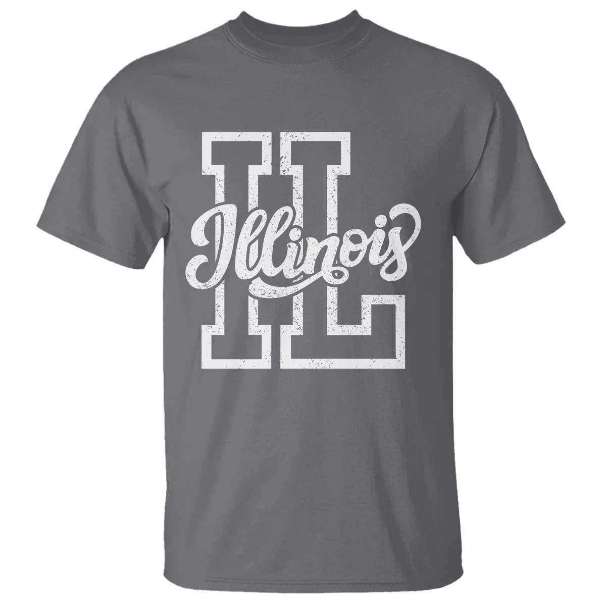 Illinois Sports Fan T Shirt Varsity Aesthetic IL State Pride TS11 Charcoal Print Your Wear