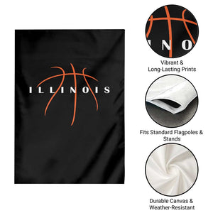 Illinois Fan Basketball Grooves Graphic IL State Garden Flag TS11 Print Your Wear