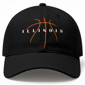 Illinois Fan Basketball Grooves Graphic IL State Baseball Cap TS11 Print Your Wear