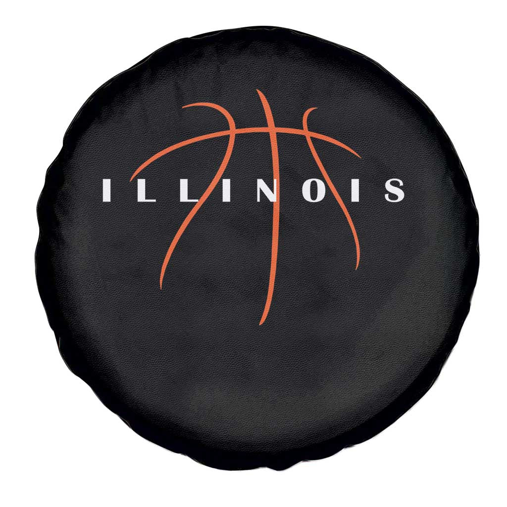Illinois Fan Basketball Grooves Graphic IL State Spare Tire Cover TS11 Print Your Wear