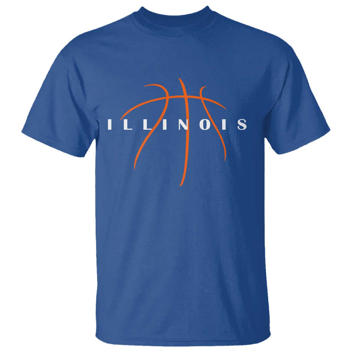 Illinois Fan Basketball Grooves Graphic IL State T Shirt TS11 Royal Blue Print Your Wear