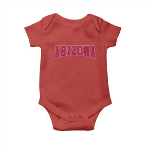 Arizona Sports Fan Vintage Bold Throwback AZ State Baby Onesie TS11 Red Print Your Wear