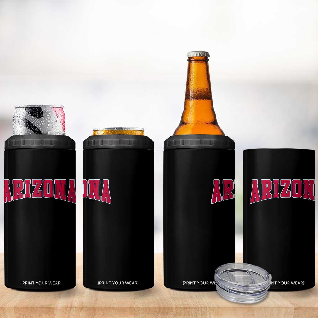Arizona Sports Fan Vintage Bold Throwback AZ State 4 in 1 Can Cooler Tumbler TS11 Print Your Wear