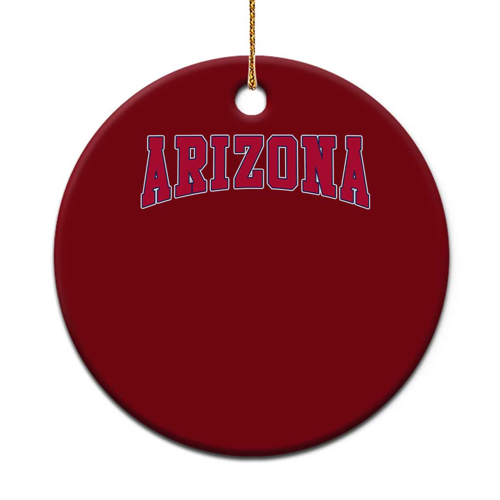 Arizona Sports Fan Vintage Bold Throwback AZ State Ceramic Ornament TS11 1pc Red Print Your Wear