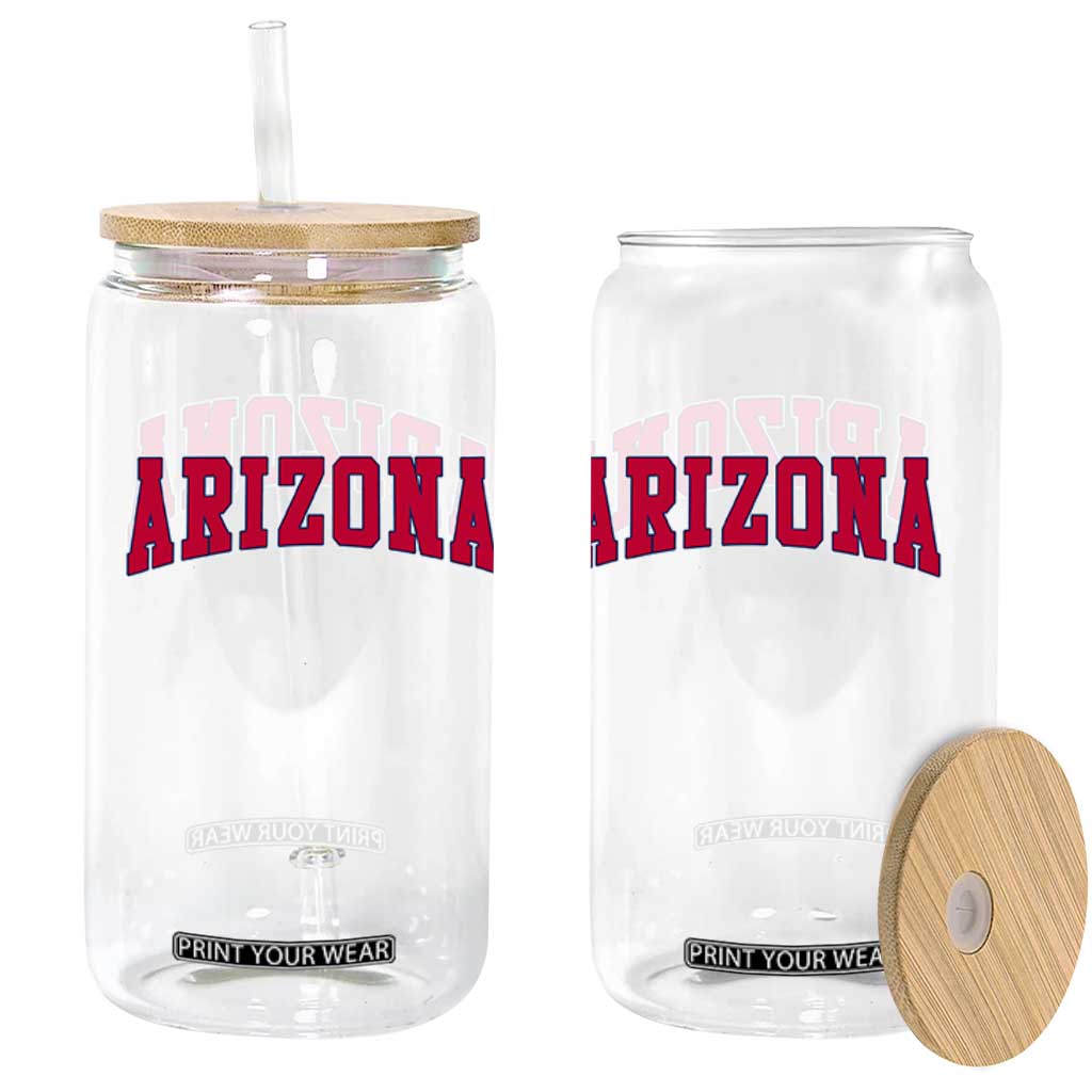Arizona Sports Fan Vintage Bold Throwback AZ State Glass Can TS11 Print Your Wear