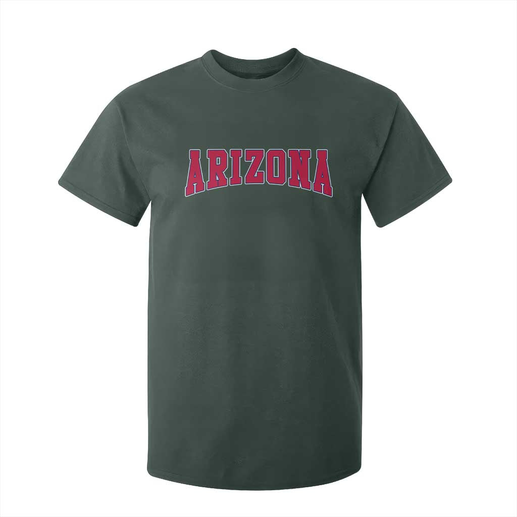 Arizona Sports Fan Vintage Bold Throwback AZ State T Shirt For Kid TS11 Dark Forest Green Print Your Wear