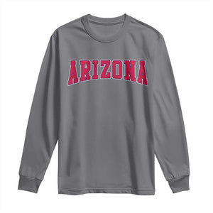 Arizona Sports Fan Vintage Bold Throwback AZ State Long Sleeve Shirt TS11 Charcoal Print Your Wear
