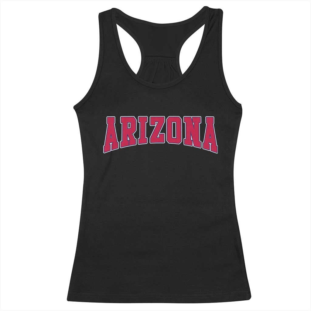 Arizona Sports Fan Vintage Bold Throwback AZ State Racerback Tank Top TS11 Black Print Your Wear