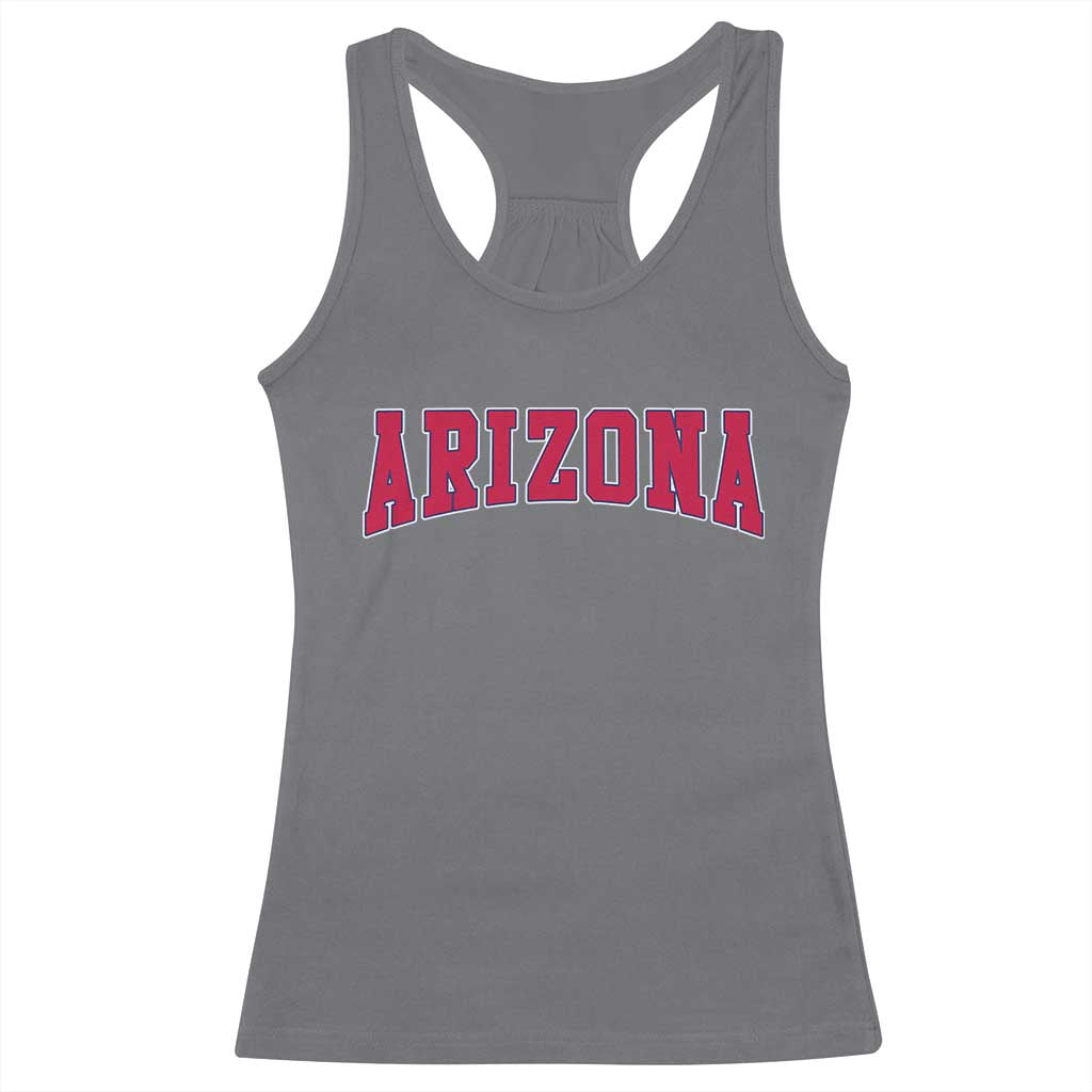 Arizona Sports Fan Vintage Bold Throwback AZ State Racerback Tank Top TS11 Charcoal Print Your Wear
