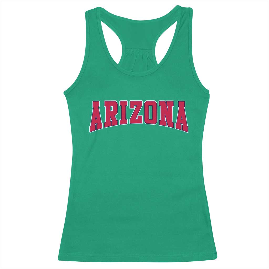 Arizona Sports Fan Vintage Bold Throwback AZ State Racerback Tank Top TS11 Irish Green Print Your Wear