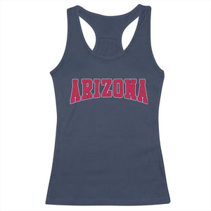 Arizona Sports Fan Vintage Bold Throwback AZ State Racerback Tank Top TS11 Navy Print Your Wear