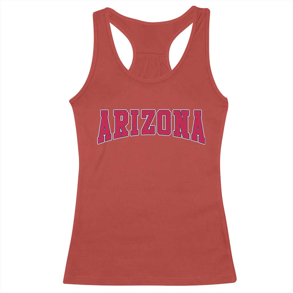 Arizona Sports Fan Vintage Bold Throwback AZ State Racerback Tank Top TS11 Red Print Your Wear