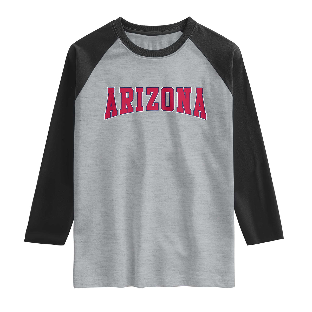 Arizona Sports Fan Vintage Bold Throwback AZ State Raglan Shirt TS11 Heather Gray Black Print Your Wear