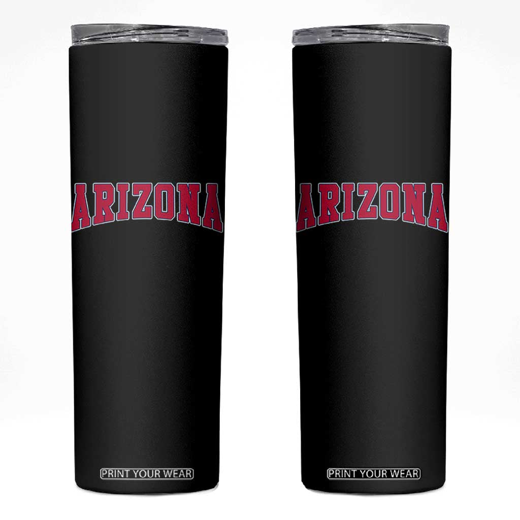 Arizona Sports Fan Vintage Bold Throwback AZ State Skinny Tumbler TS11 Black Print Your Wear