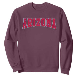 Arizona Sports Fan Vintage Bold Throwback AZ State Sweatshirt TS11 Maroon Print Your Wear
