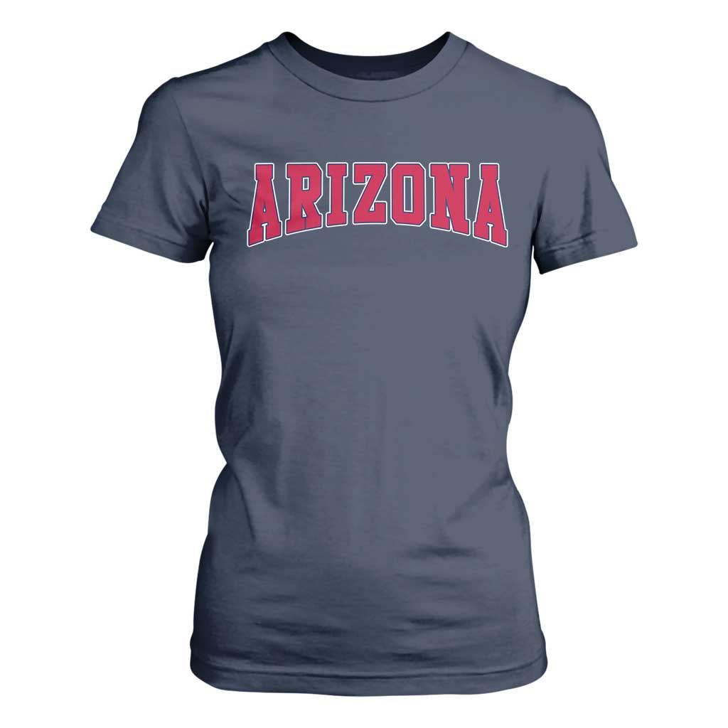 Arizona Sports Fan Vintage Bold Throwback AZ State T Shirt For Women TS11 Navy Print Your Wear