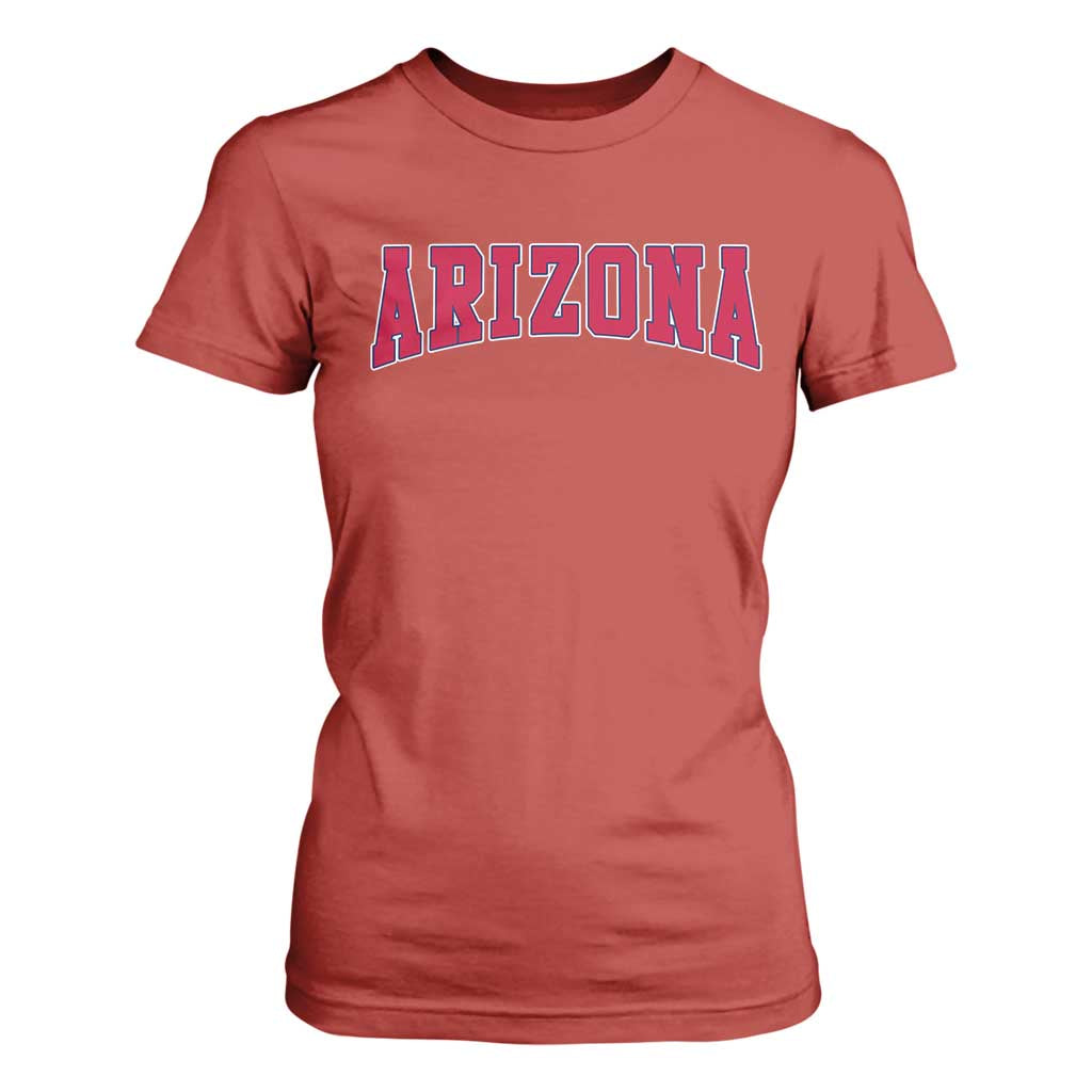 Arizona Sports Fan Vintage Bold Throwback AZ State T Shirt For Women TS11 Red Print Your Wear
