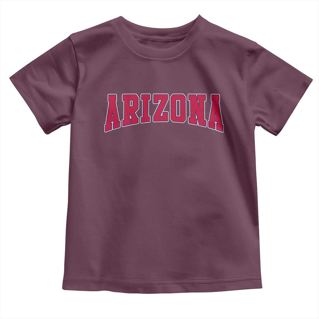 Arizona Sports Fan Vintage Bold Throwback AZ State Toddler T Shirt TS11 Maroon Print Your Wear