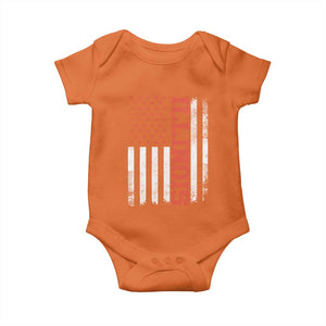Illinois Pride Baby Onesie Vintage American Flag Distressed Varsity Aesthetic Letters IL State TS11 Orange Print Your Wear