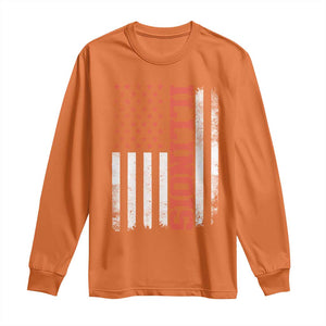 Illinois Pride Long Sleeve Shirt Vintage American Flag Distressed Varsity Aesthetic Letters IL State TS11 Orange Print Your Wear