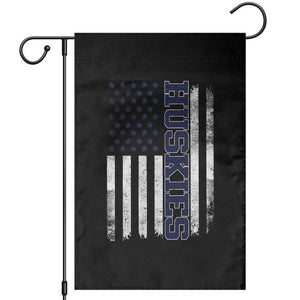 Husky Lover Sports Varsity Aesthetic Letters Vintage American Flag Garden Flag TS11 Black Print Your Wear