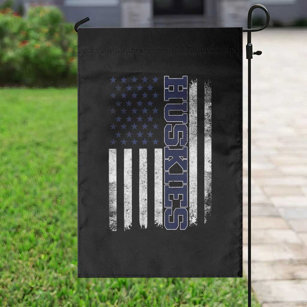 Husky Lover Sports Varsity Aesthetic Letters Vintage American Flag Garden Flag TS11 Print Your Wear