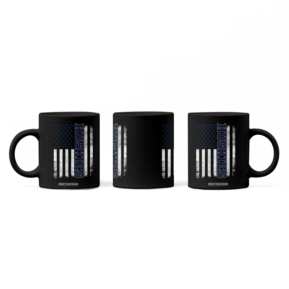 Husky Lover Sports Varsity Aesthetic Letters Vintage American Flag Coffee Mug TS11 Print Your Wear