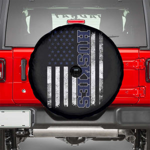 Husky Lover Sports Varsity Aesthetic Letters Vintage American Flag Spare Tire Cover TS11 Black Print Your Wear