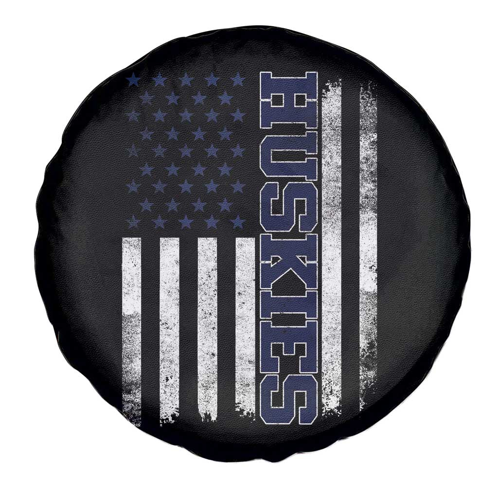Husky Lover Sports Varsity Aesthetic Letters Vintage American Flag Spare Tire Cover TS11 Print Your Wear