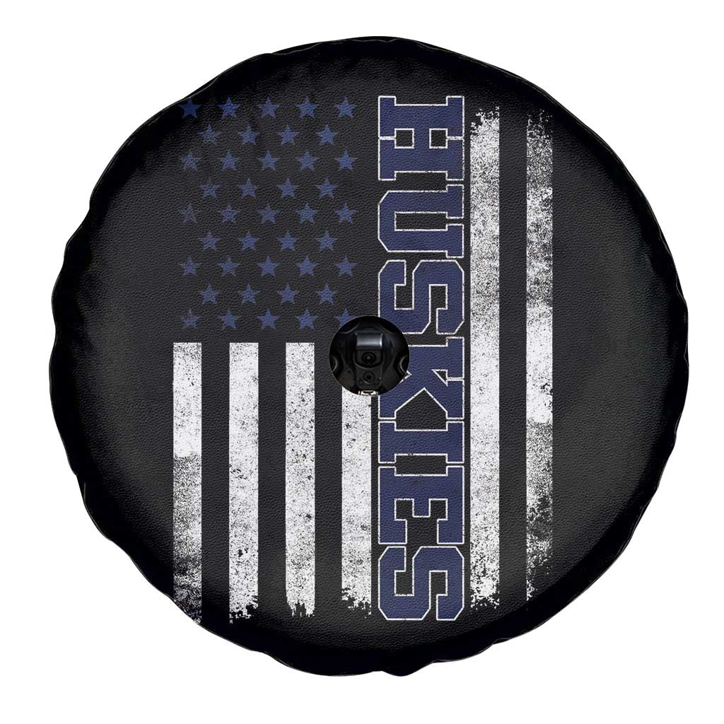 Husky Lover Sports Varsity Aesthetic Letters Vintage American Flag Spare Tire Cover TS11 Print Your Wear