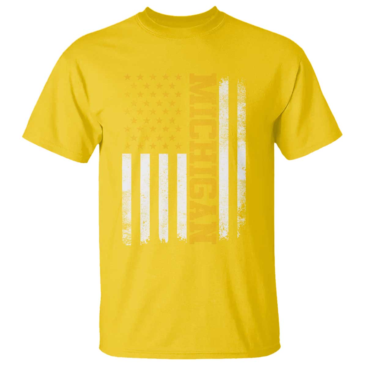 Michigan Pride T Shirt Vintage American Flag Distressed Varsity Aesthetic Letters MI State TS11 Daisy Print Your Wear